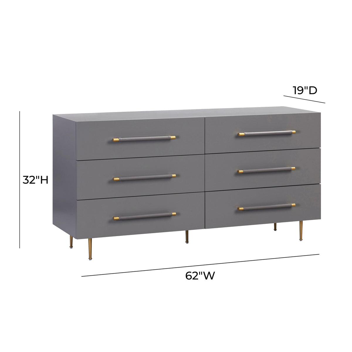 Trident 62" 6-Drawer Dresser