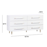 Trident 62" 6-Drawer Dresser