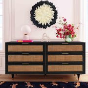 Sierra 60" Cane 6-Drawer Dresser