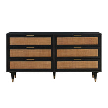 Sierra 60" Cane 6-Drawer Dresser