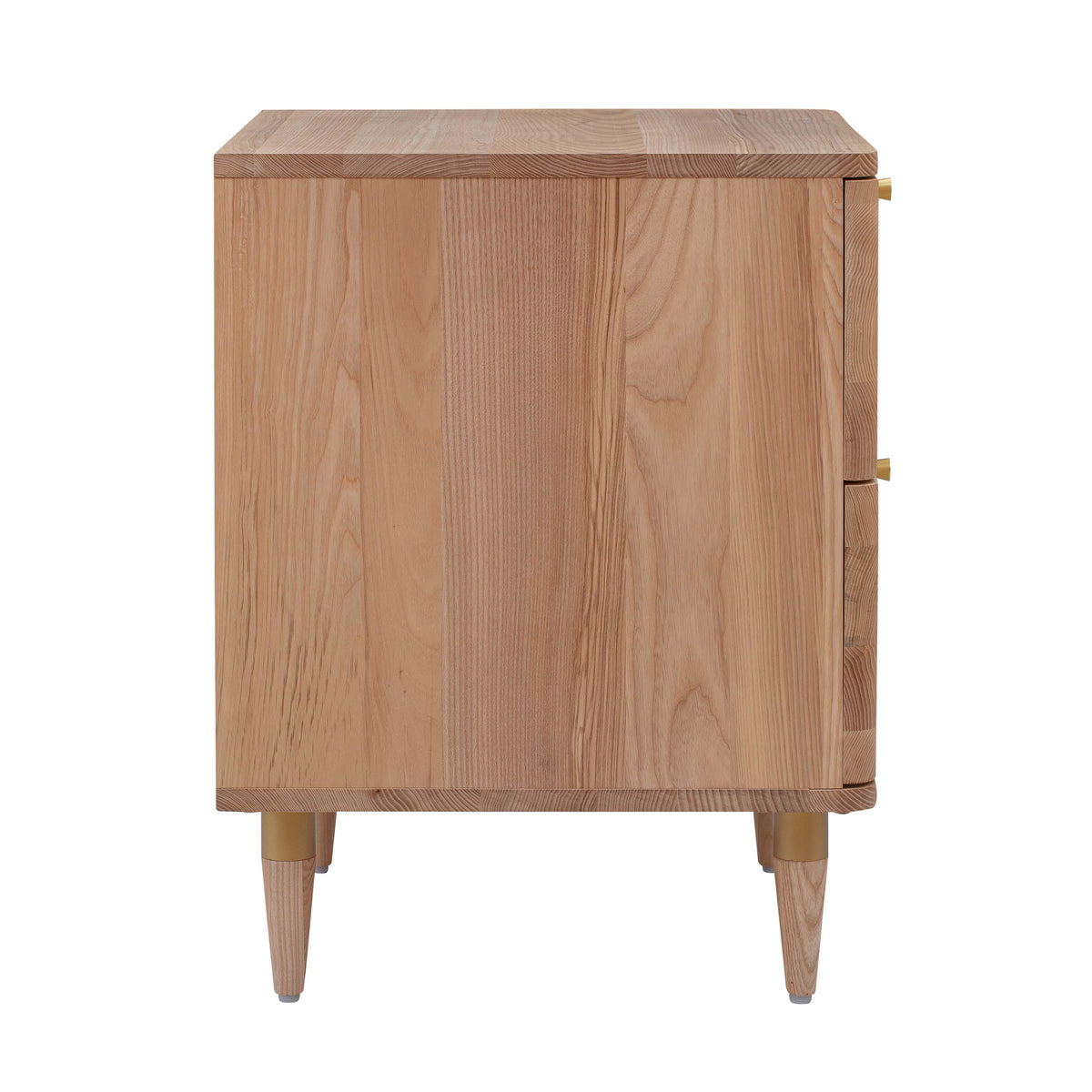 Carmen 19" Natural Ash and Cane 2-Drawer Nightstand