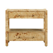 Brandyss 26" Burl 2-Drawer Nightstand