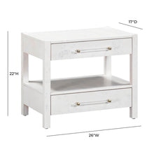 Brandyss 26" Burl 2-Drawer Nightstand