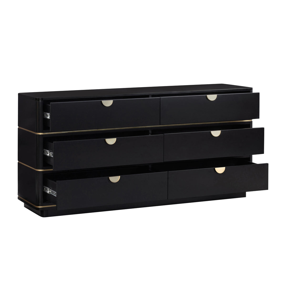 Julieta 62" Acacia Wood 6-Drawer Dresser