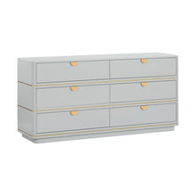 Julieta 62" Acacia Wood 6-Drawer Dresser