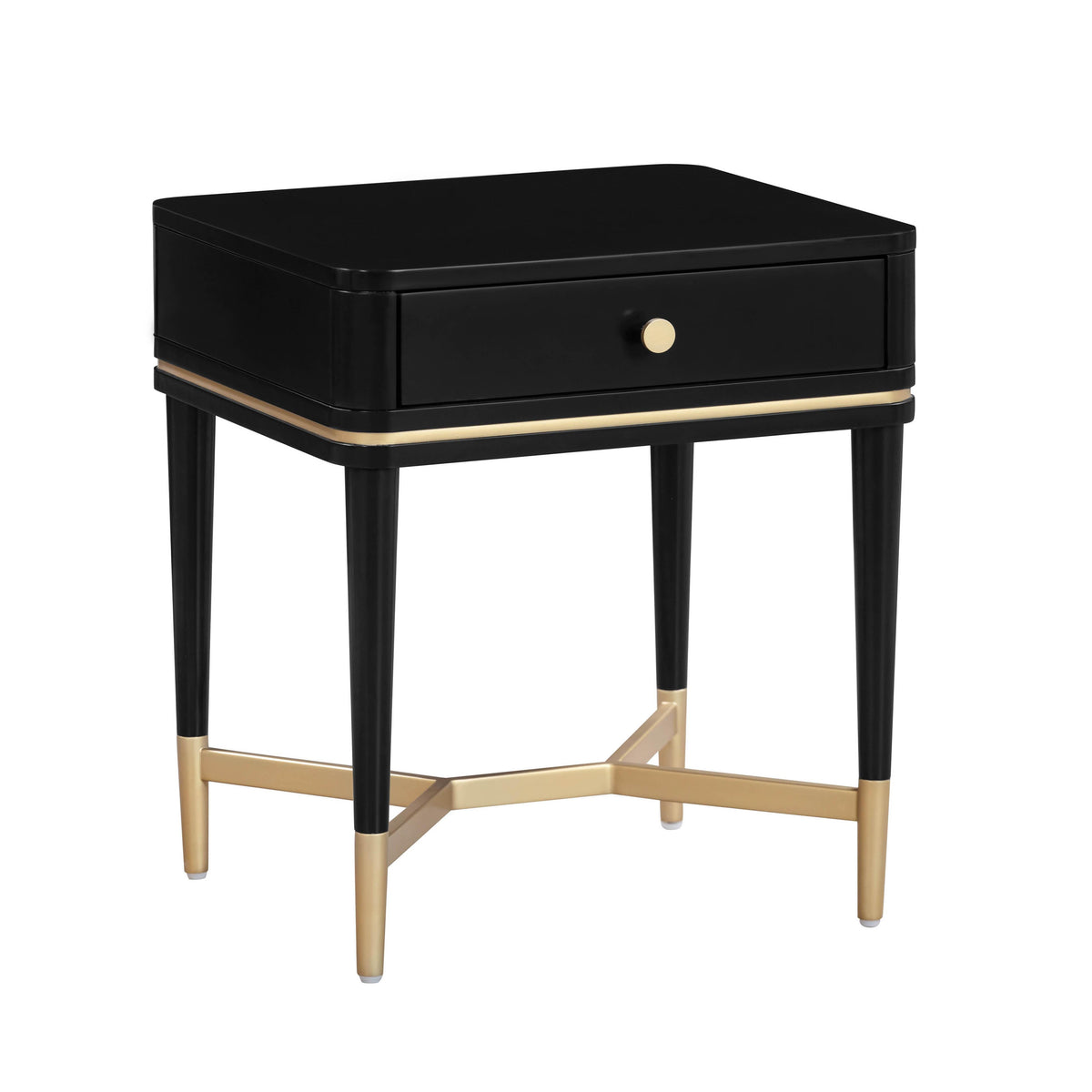 Julieta 19" Acacia Wood Nightstand With Drawer