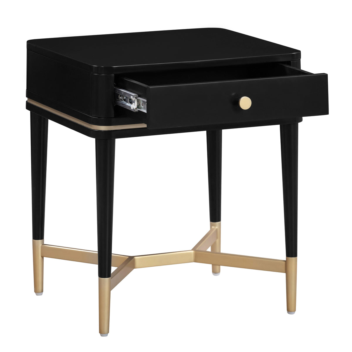 Julieta 19" Acacia Wood Nightstand With Drawer