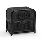 Tina 27" Rattan Nightstand With Storage