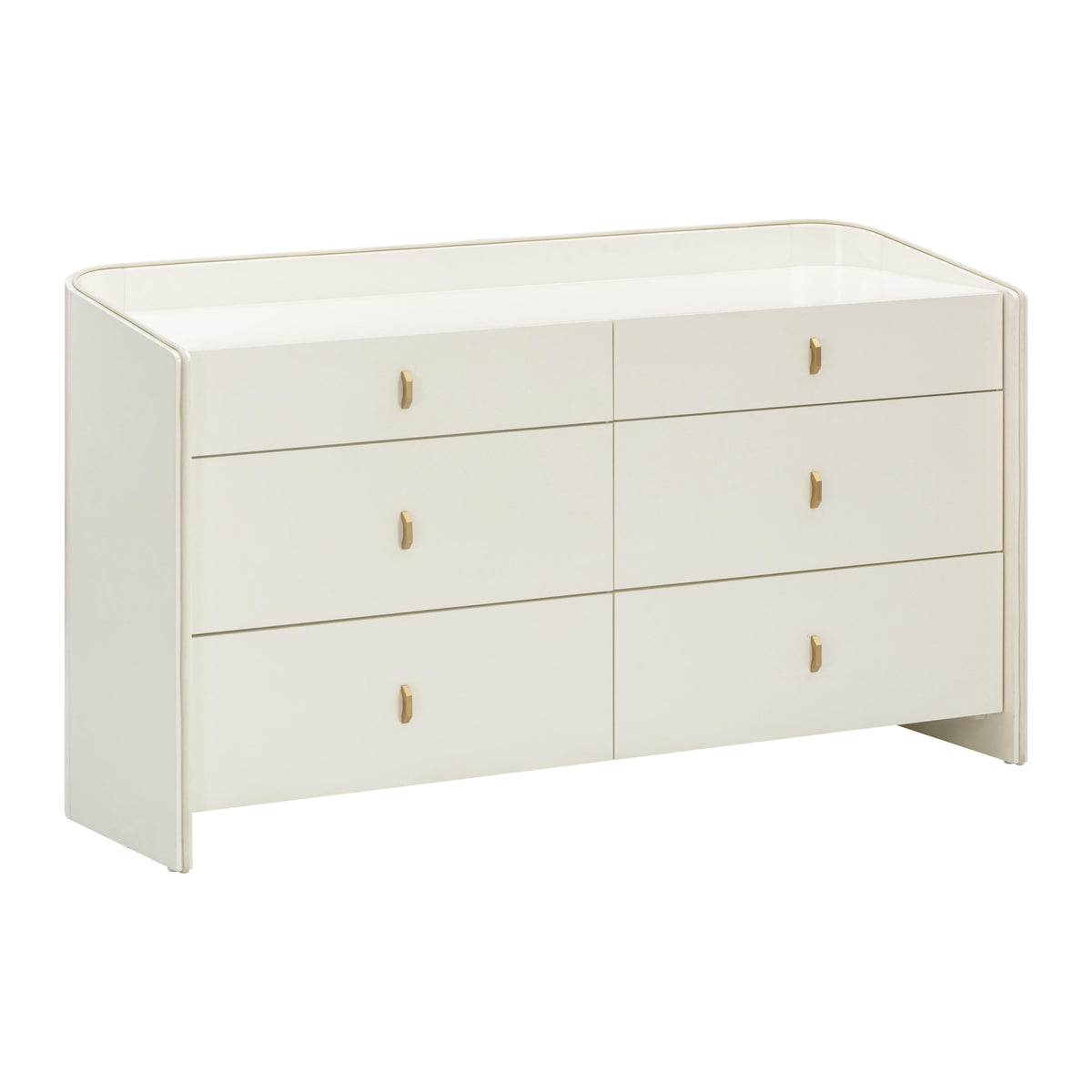 Collins 56" Cream 6-Drawer Dresser