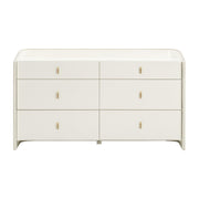 Collins 56" Cream 6-Drawer Dresser