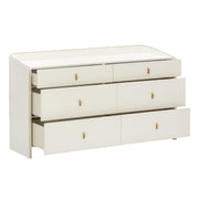 Collins 56" Cream 6-Drawer Dresser