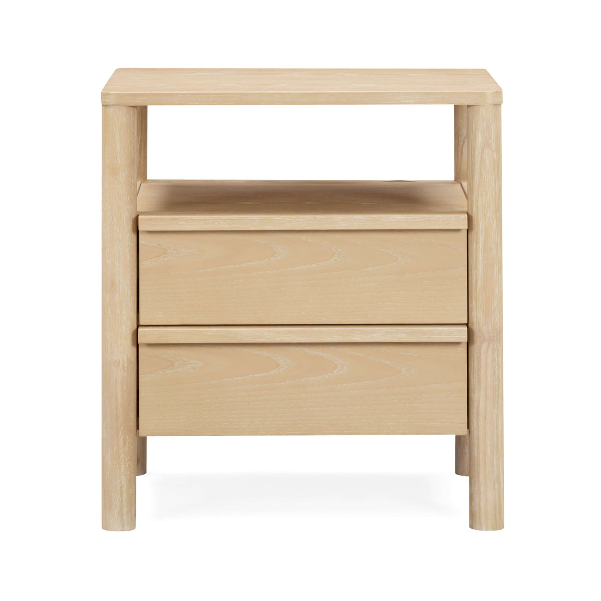 Tyra 22" Ash 2-Drawer Nightstand