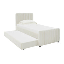Angela Performance Velvet Trundle Bed in Twin
