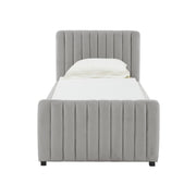 Angela Performance Velvet Trundle Bed in Twin
