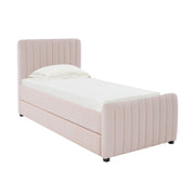 Angela Performance Velvet Trundle Bed in Twin