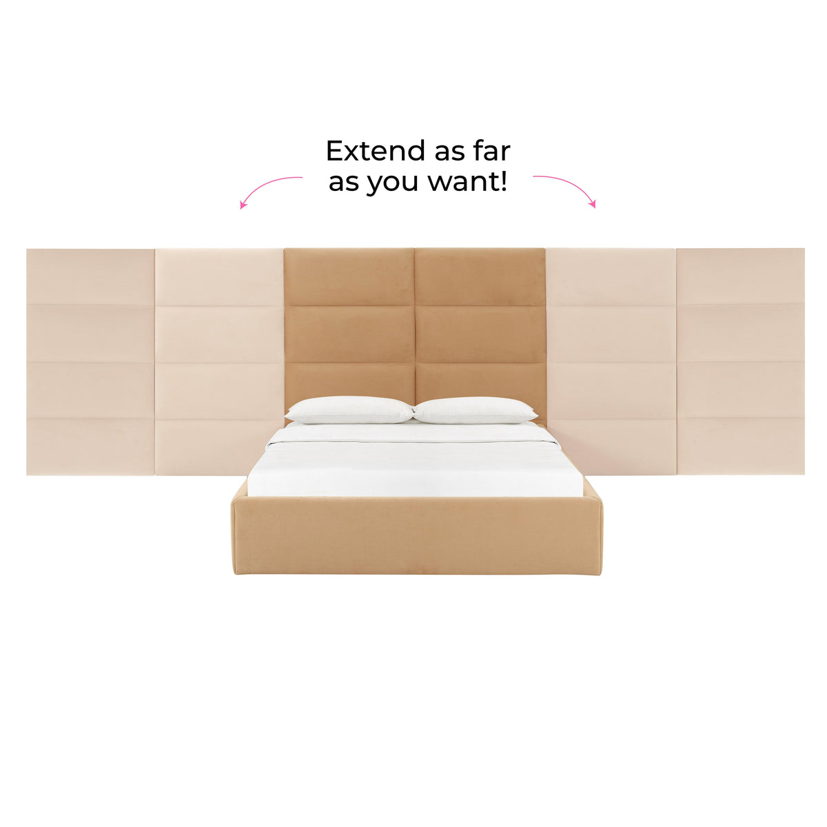 Eliana Performance Velvet Headboard Wings
