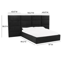 Eliana Performance Velvet Headboard Wings