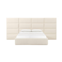 Eliana Cream Performance Boucle Headboard Wings