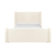 Athara Cream Velvet Bed