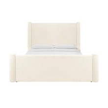 Athara Cream Velvet Bed