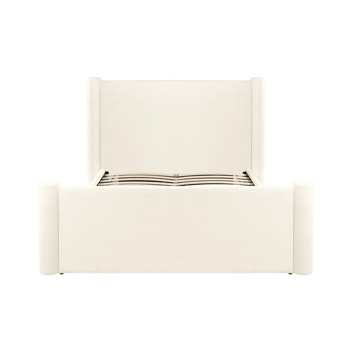 Athara Cream Velvet Bed