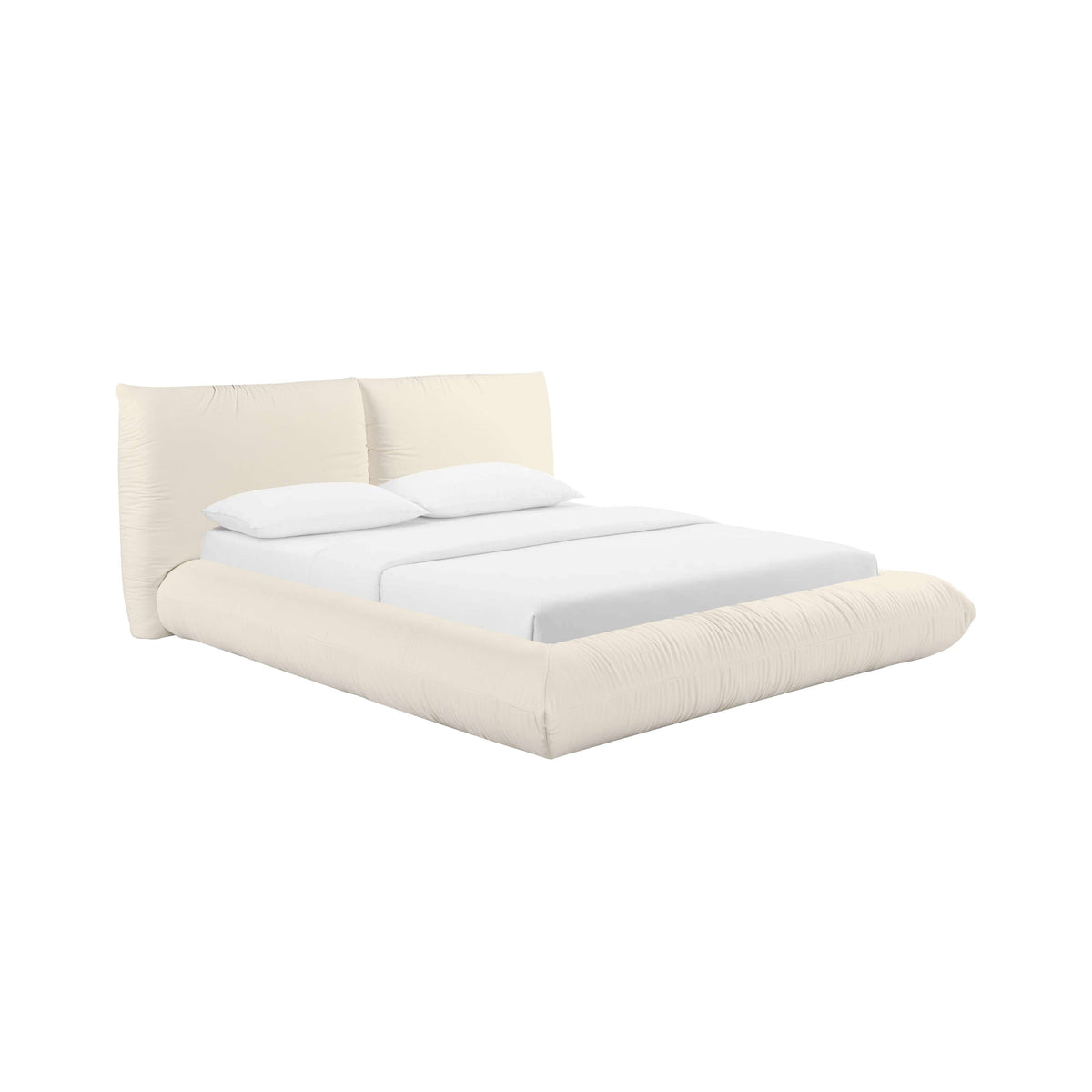 Romp Cream Upcycled Performance Linen Bed