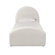 Moon Cream Performance Boucle Twin Bed