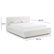 Meena Cream Upcycled Performance Linen Storage Bed