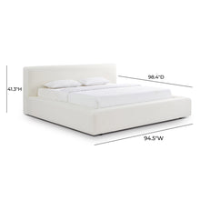 Meena Cream Upcycled Performance Linen Storage Bed