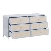 Patty 62" Rattan 6 Drawer Dresser
