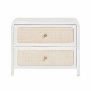 Patty 28" Rattan 2 Drawer Nightstand