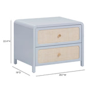 Patty 28" Rattan 2 Drawer Nightstand