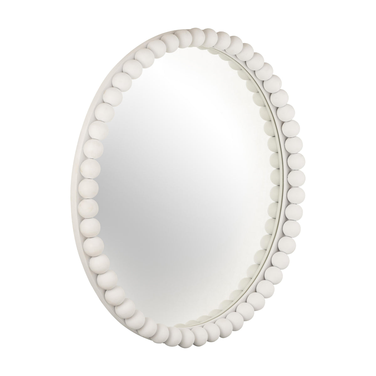 Baria 30" Wooden Round Wall Mirror