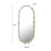 Bubbles Ivory Oval Wall Mirror (17"X31.5"-22.6"X42")