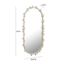 Bubbles Ivory Oval Wall Mirror (17"X31.5"-22.6"X42")
