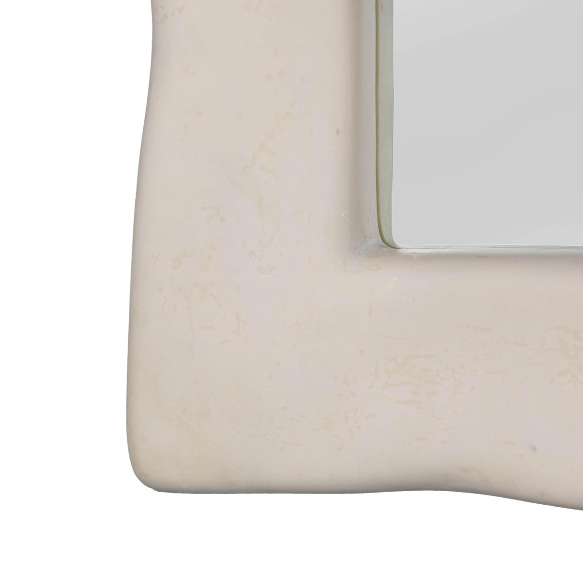 Kaia 48"X79" Cream Lightweight Faux Stone Floor Mirror
