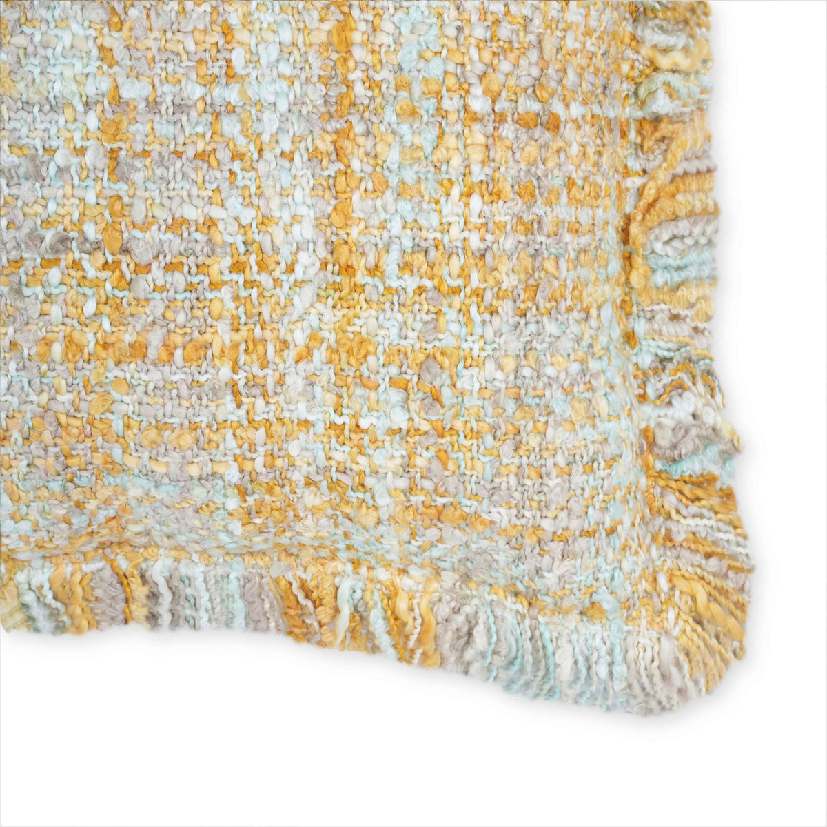 Frazzle 22.5" Textured Square Throw Pillow Cover