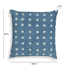 Indigo Dots 20" Cotton Square Throw Pillow Cover