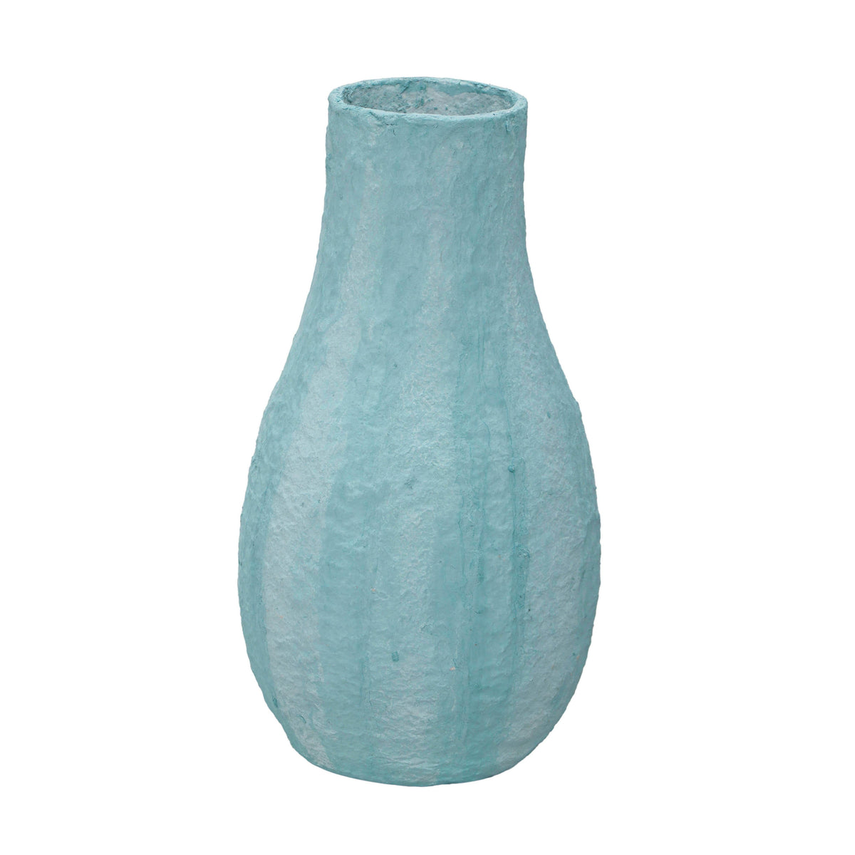Cotton Mache Vase in Cloudy Blue