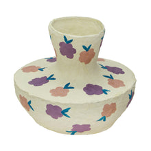 Cotton Mache Vase in Spring Blossoms