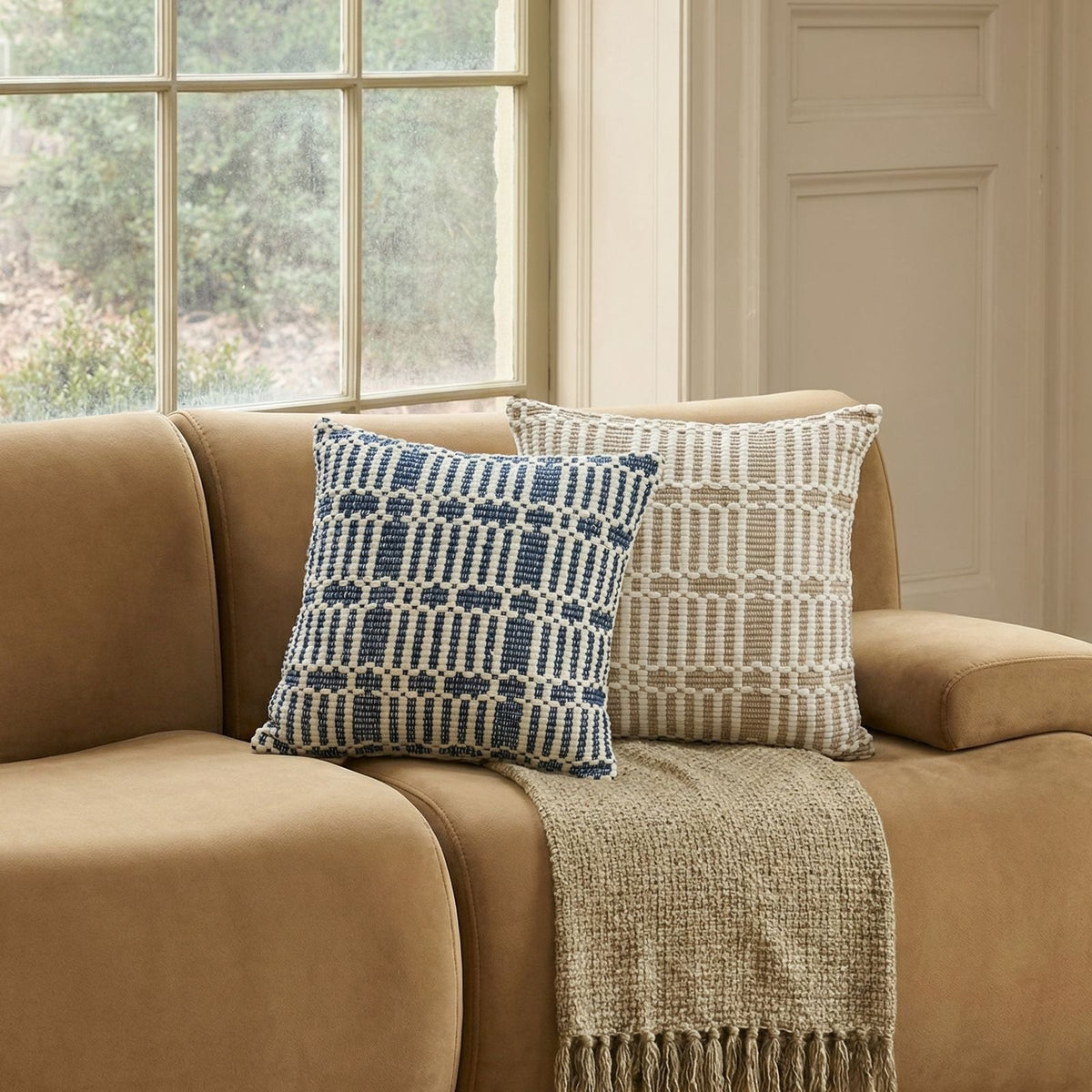 Maresh 20" Square Woven Throw Pillow
