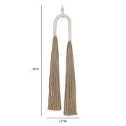 Pasha Natural Cotton Jute Tassel Wall Decor