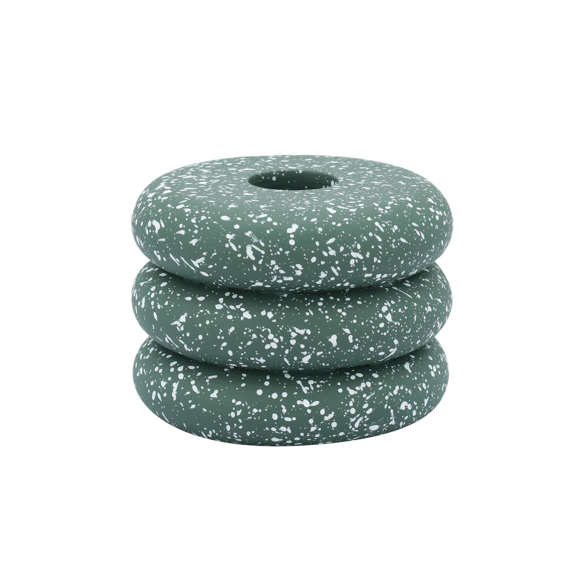 Gabby Speckled Stacked Candleholder