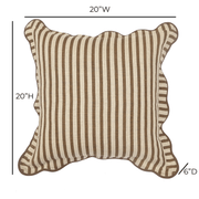 Striped 20" Linen Throw Pillow