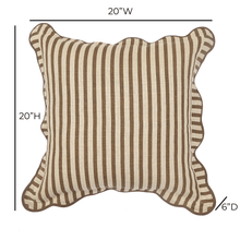 Striped 20" Linen Throw Pillow
