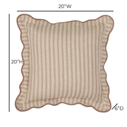 Striped 20" Linen Throw Pillow
