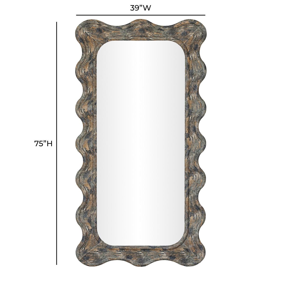 Charlene 39"X75" Squiggle Wall Mirror