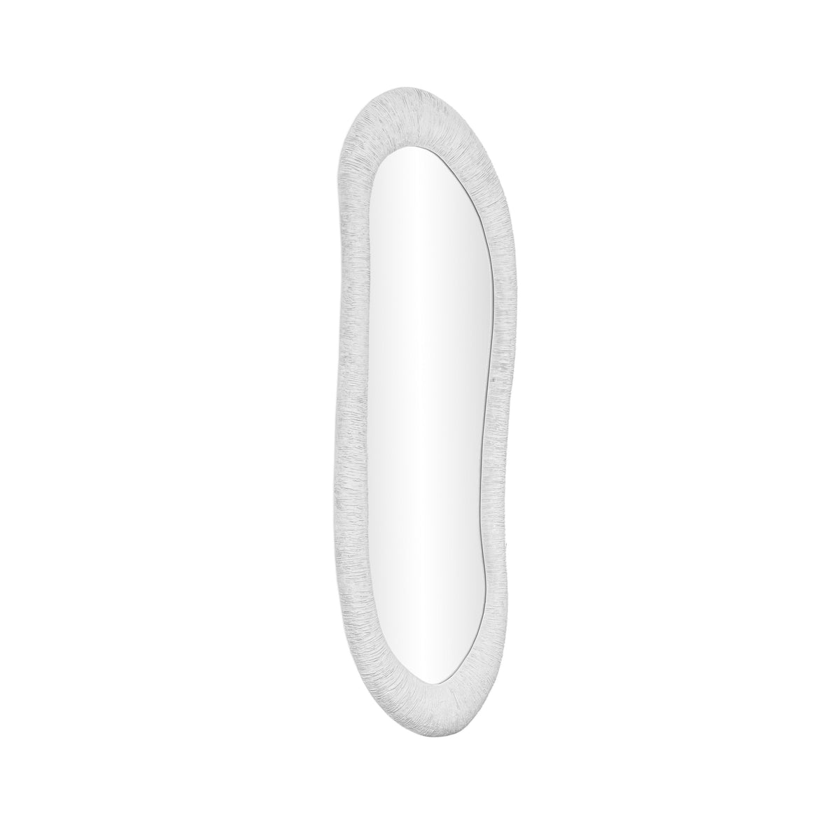 Orpheus 20"X59" Ribbed Lightweight Faux Stone Floor Mirror