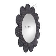 Coralie 33.4" Rattan Round Wall Mirror