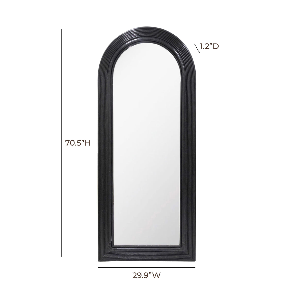 Tanya 70" Rattan Floor Mirror